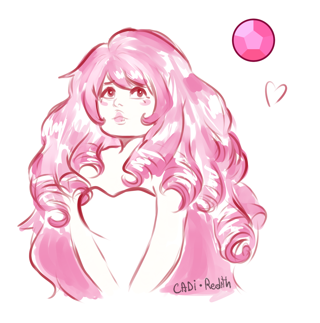 Another doodle but this time Rose Quartz! Kinda cute-ish I think i have no time to draw something else than quick sketches :/ I hate that