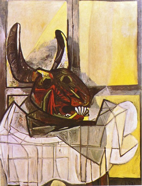 surrealism-love - Bull’s head on the table, 1942, Pablo Picasso
