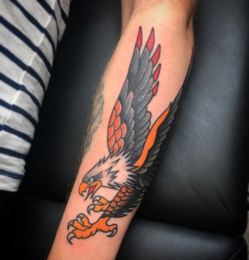 I tattooed this eagle today