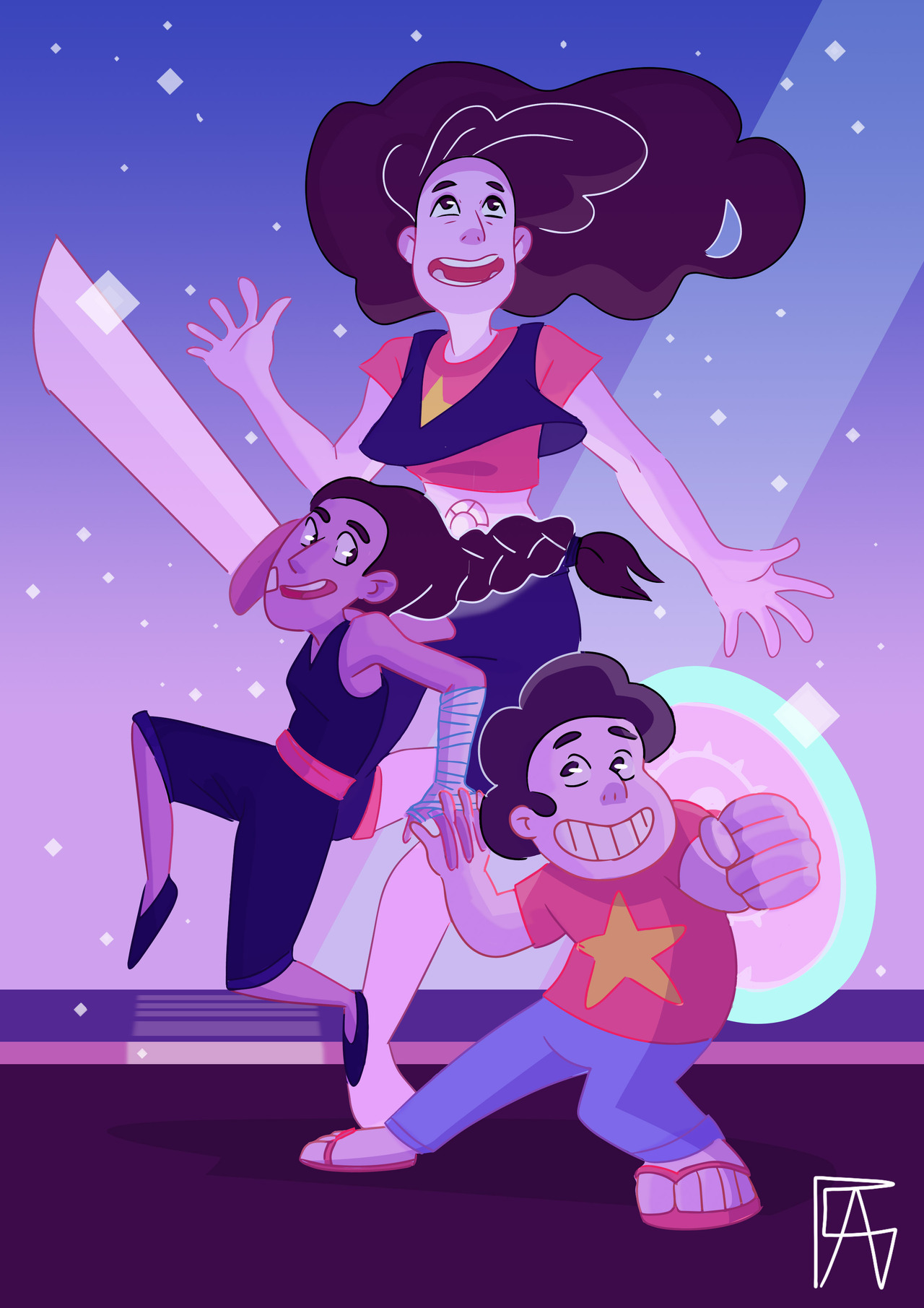 Hello guys!! i made some fan art of steven universe (again !) this time… Stevonnie!!! A girl? A boy? nobody knows but this fusion is beautiful. I think i’ve gonna continue to do some couple/ fusion of...