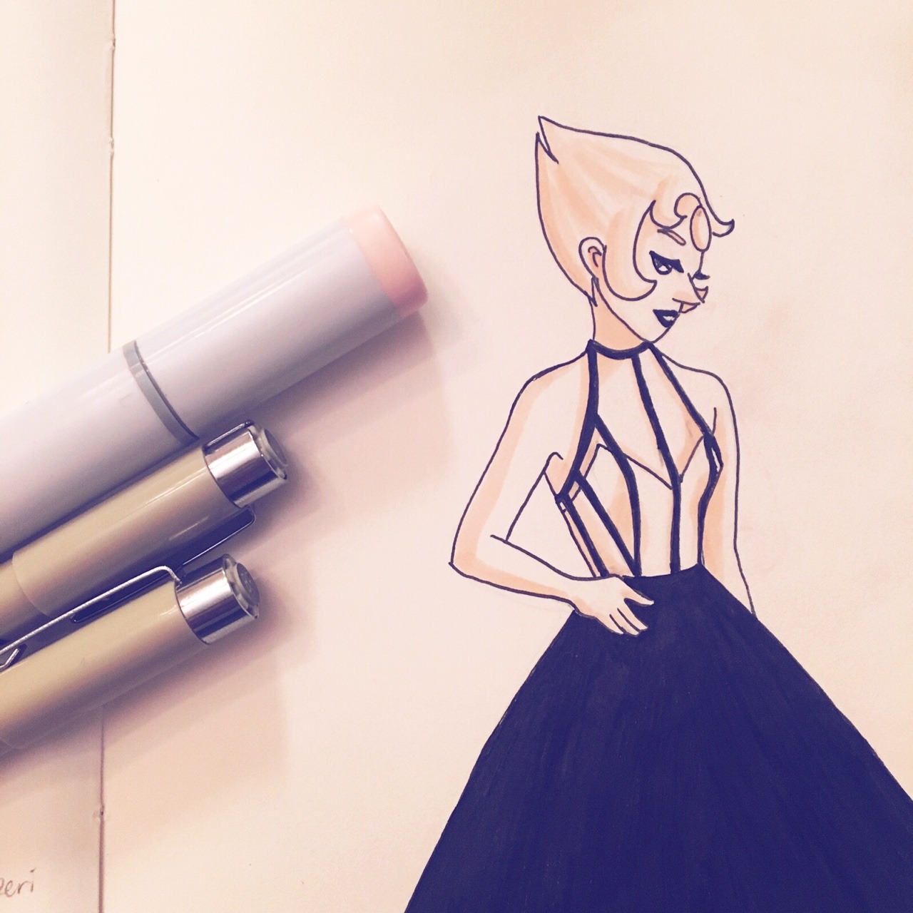 Pearl with fancy dress. 😉