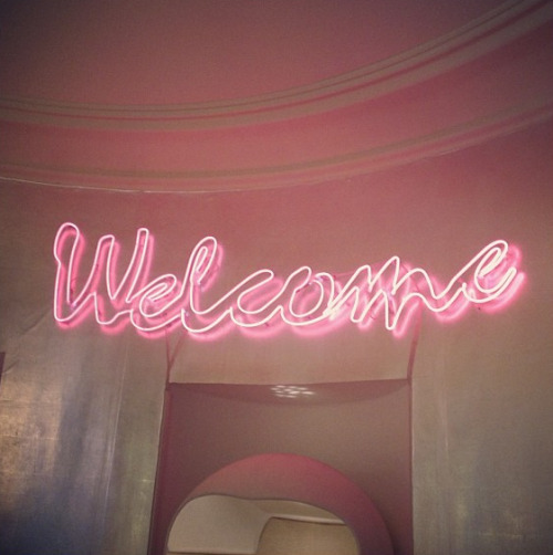 Welcome neon sign  Tumblr