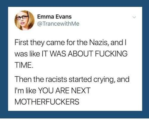 antifainternational - “First they came for the Nazis, and I was...