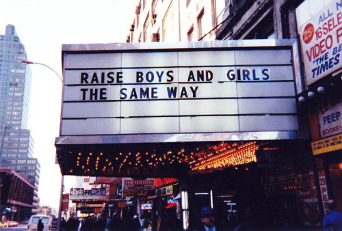 visual-poetry - »raise boys and girls the same way« by jenny...
