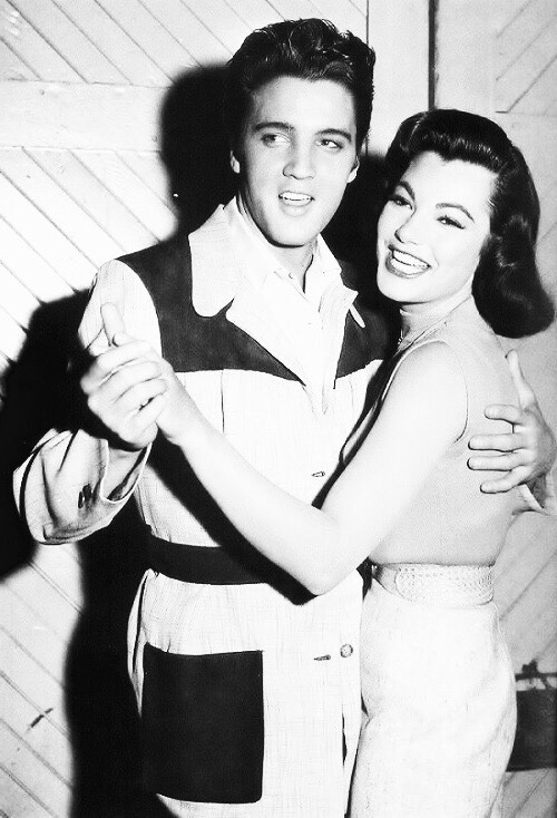 takingcare-of-business - Elvis Presley and Judy Tyler, c. 1957.
