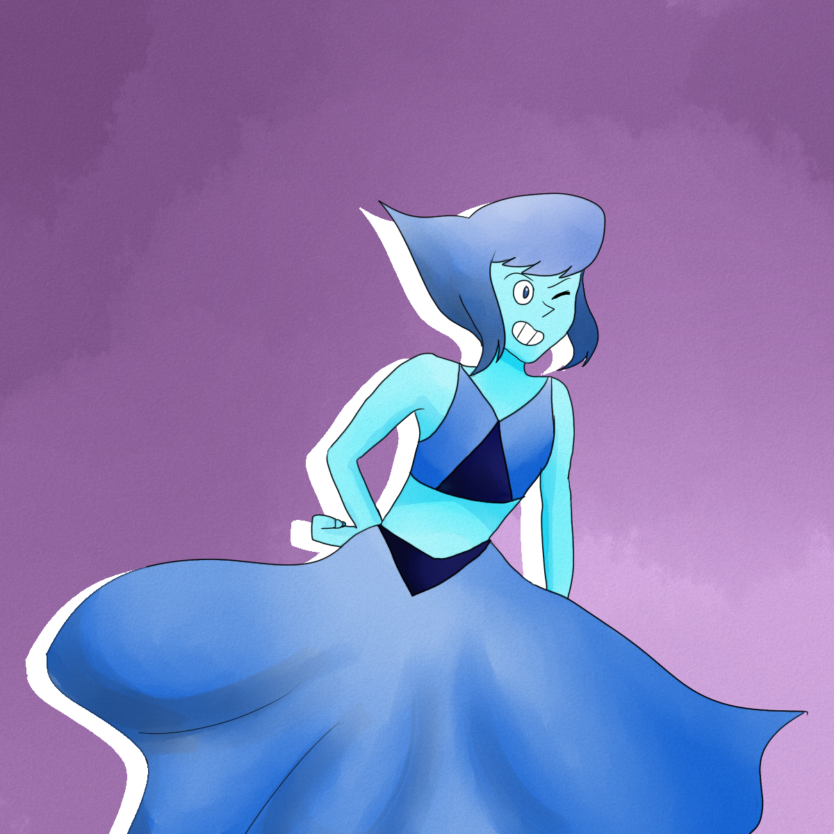 Lapis in an uncharacteristic pose. Because she can.