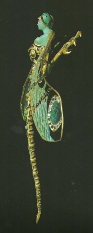 crimsonkismet - René Lalique, Dragonfly Woman Corsage Ornament...