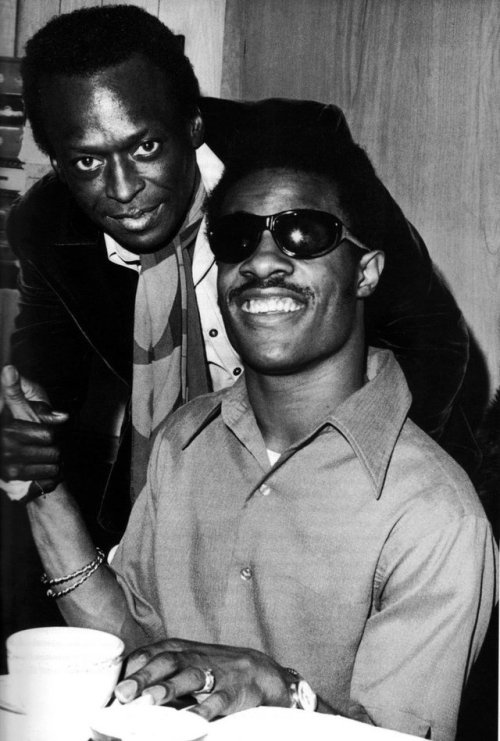 themaninthegreenshirt - Miles Davis and Stevie Wonder