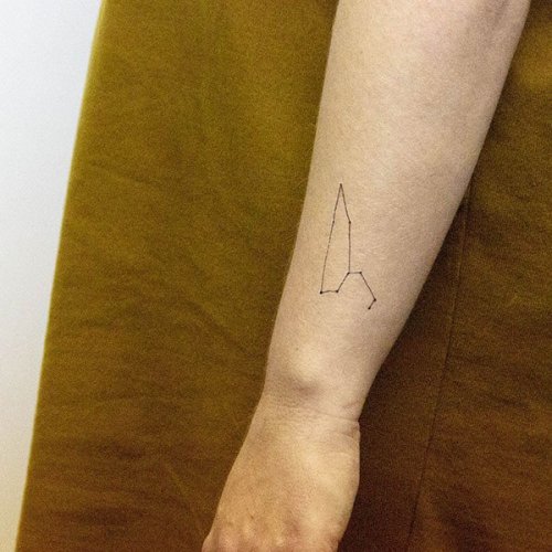 Leo constellation temporary tattoo on the forearm. >>>...