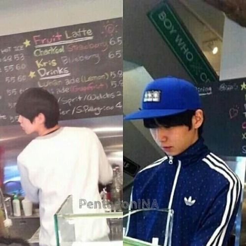 pen1ag0n - predebut shinwon working at bwcw, exo merch store. he...