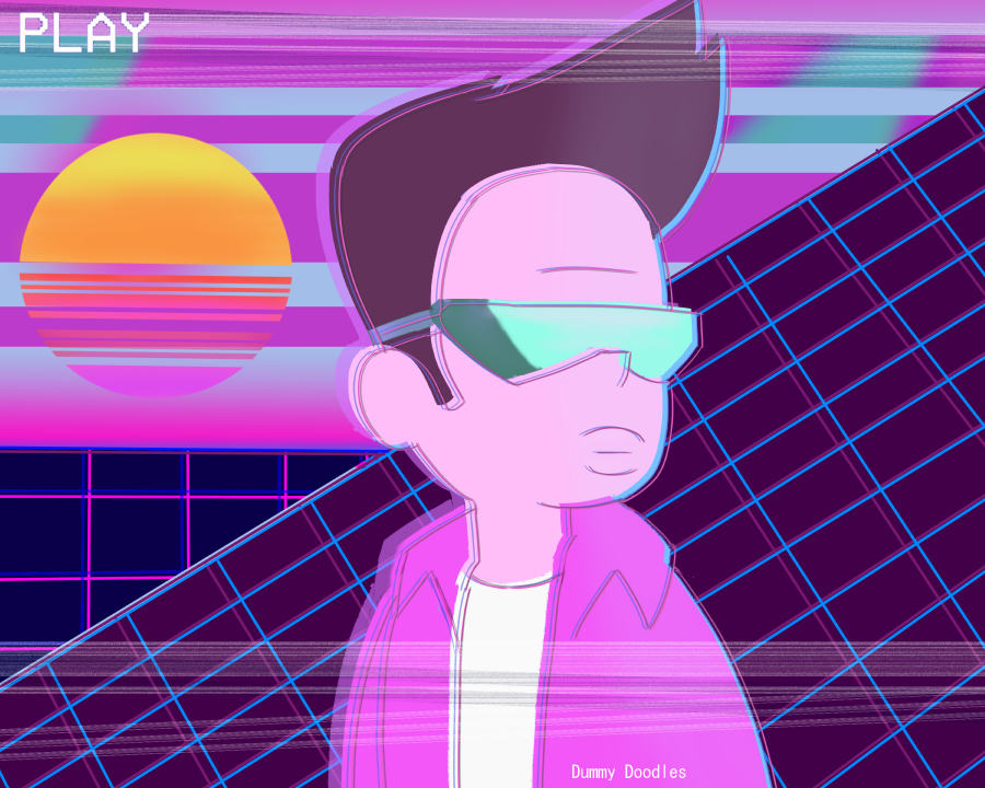 ~Buck Vaporwave (Steven Universe)~ I drew Buck from Steven Universe, then I wanted to try to draw a Vaporwave background!