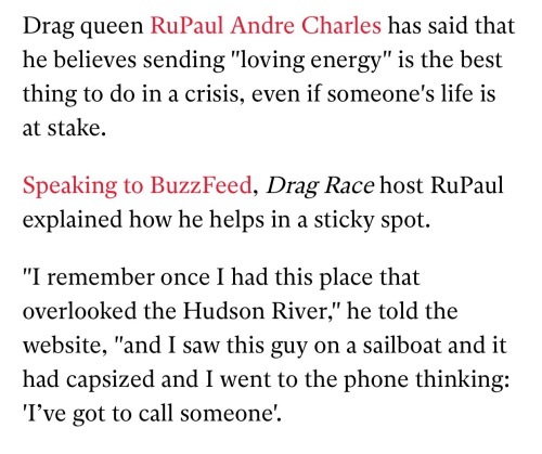 meropischao - meropischao - my favorite rupaul story is that once he let somebody drown and mentioned...