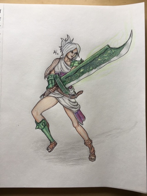 aaron-basto - Did a drawing of #riven from #leagueoflegends...