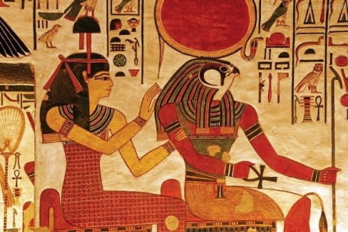 grandegyptianmuseum - Imentet-Hathor with Ra-Horakhty,...