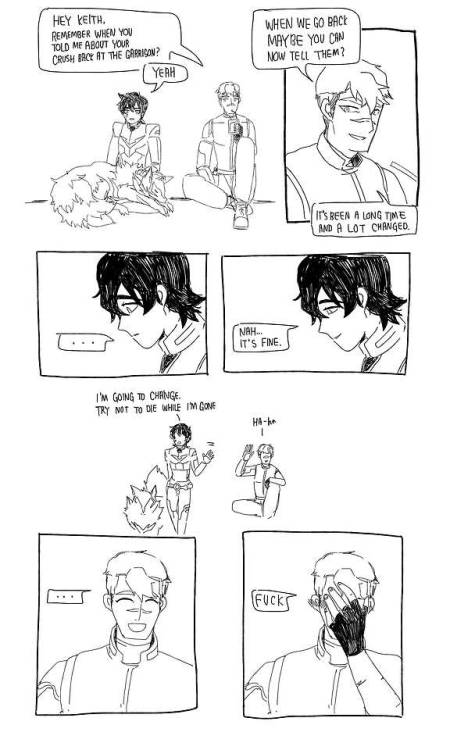 zuspacey - In which Keith still thinks Shiro is unavailable and...