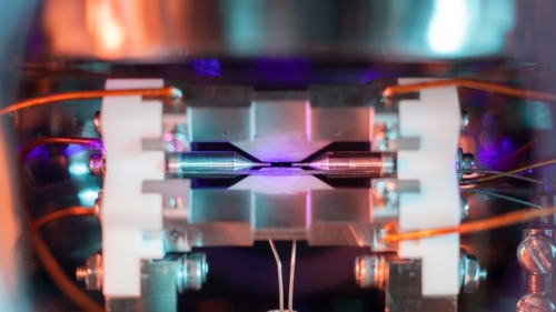dakohtah:
“ brownbarbiesugar:
“ sixpenceee:
“  Remarkable Photo of a Single Atom
Titled Single Atom in an Ion Trap, David Nadlinger, a Ph.D. a student in University of Oxford Department of Physics, took this photo which shows a single...