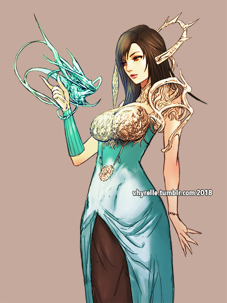 vhyrelle - Sorceress Rinoa, requested by my Golden Skull Tier...