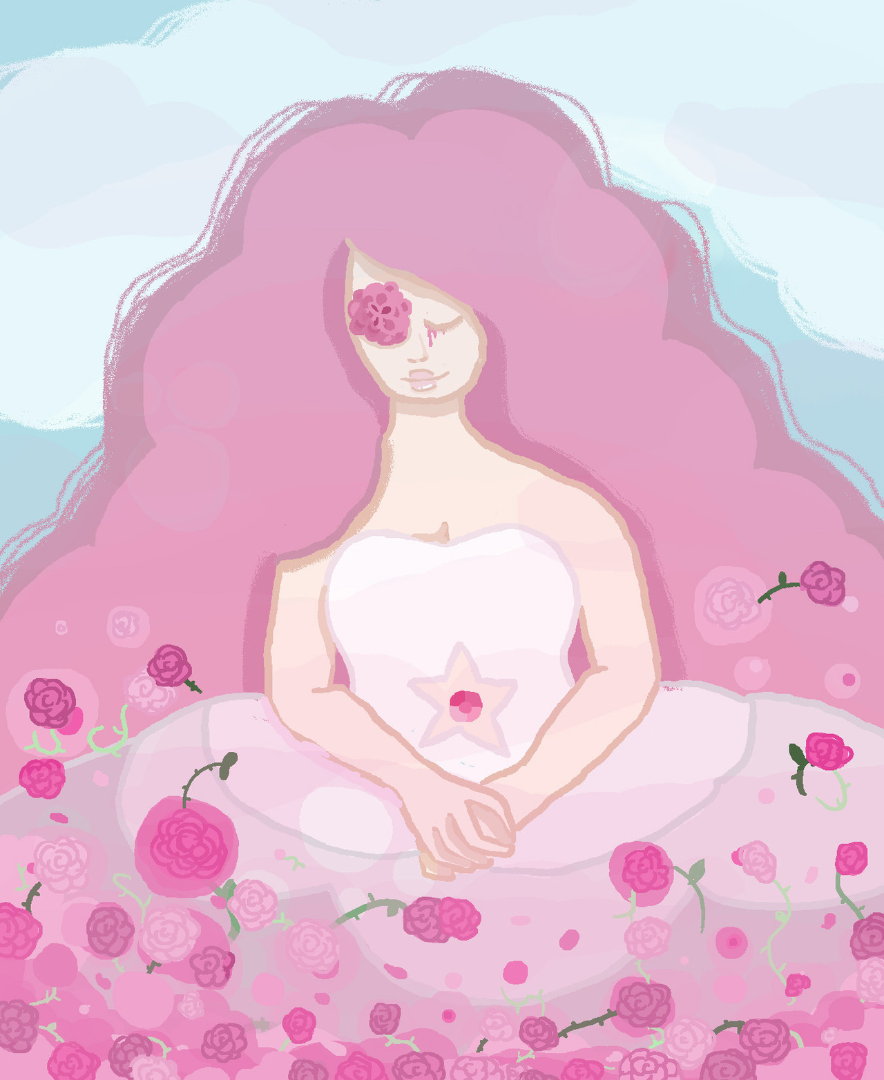 I drew rose quartz from SU