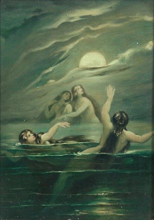 simena:Nereids worshipping the moon - Moritz von Schwind