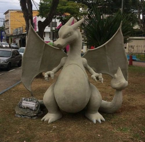 retrogamingblog:Pokemon statues have been mysteriously popping...