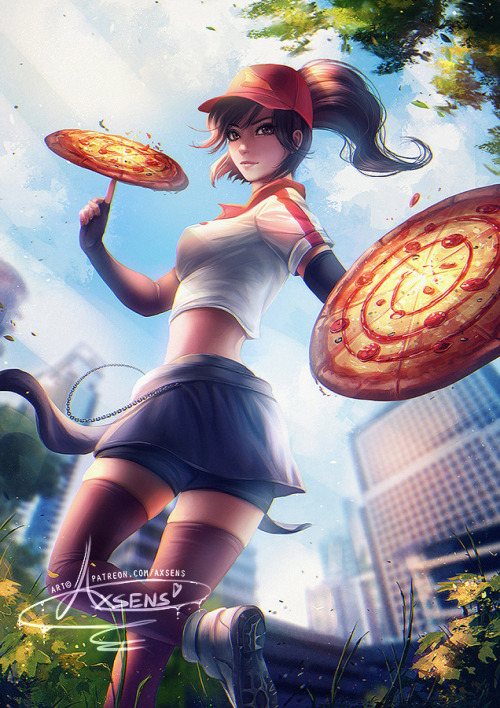 axsens - — Pizza Delivery Sivir .nsfw optional.—♥ SFW/NSFW+HD/4K...