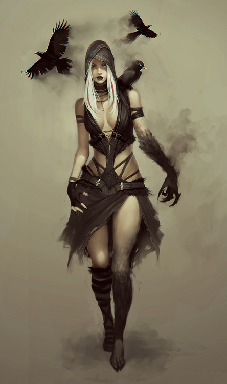 scifi-fantasy-horror - Raven Girl by Soufiane Idrassi