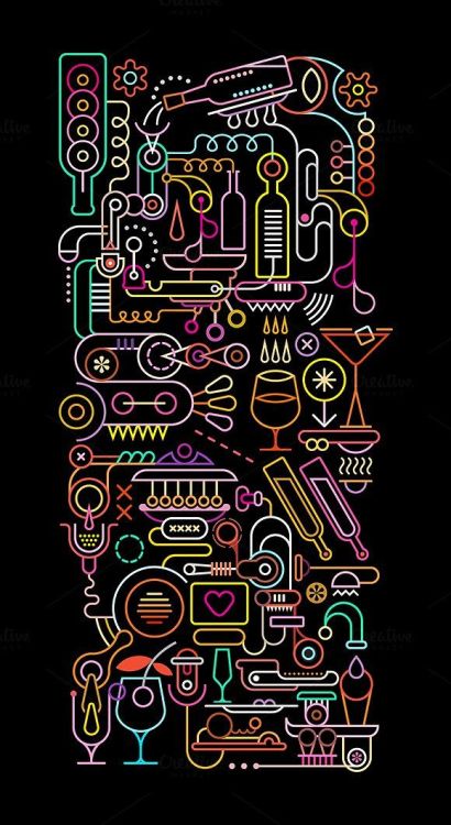 graphicdesignclub - Cocktail Factory Neon Colors by...