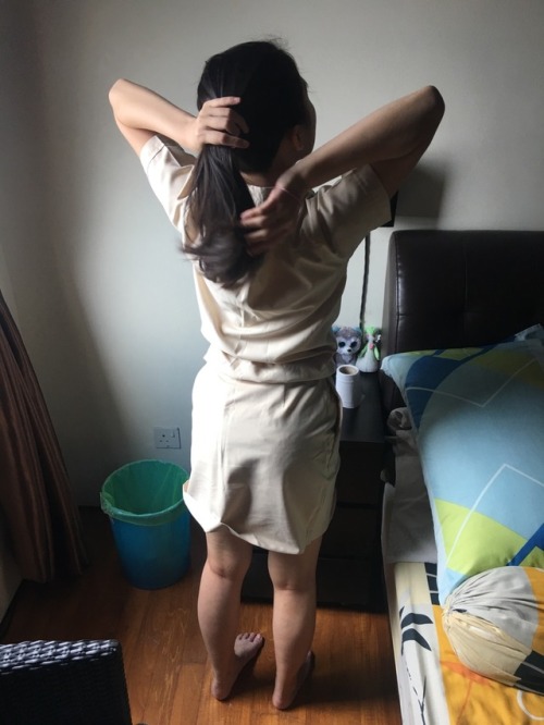 johnjonboy69 - Love her discipline, tying her hair up before...
