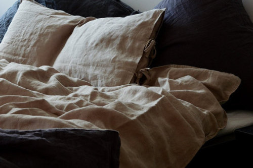thelastangels - cozymaplewoods - Grey Stone washed Bed Linen...