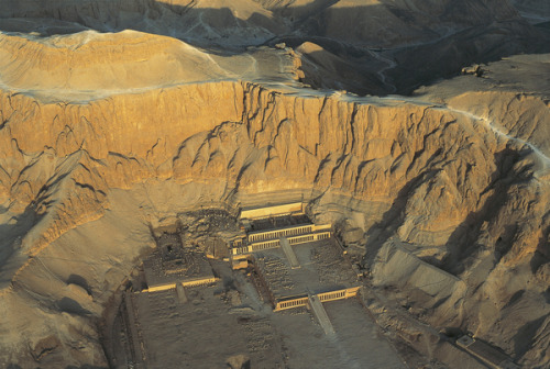 grandegyptianmuseum - Aerial view of the Mortuary Temple of...