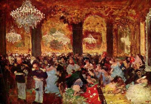 artist-degas:Dinner at the Ball, Edgar DegasMedium:...