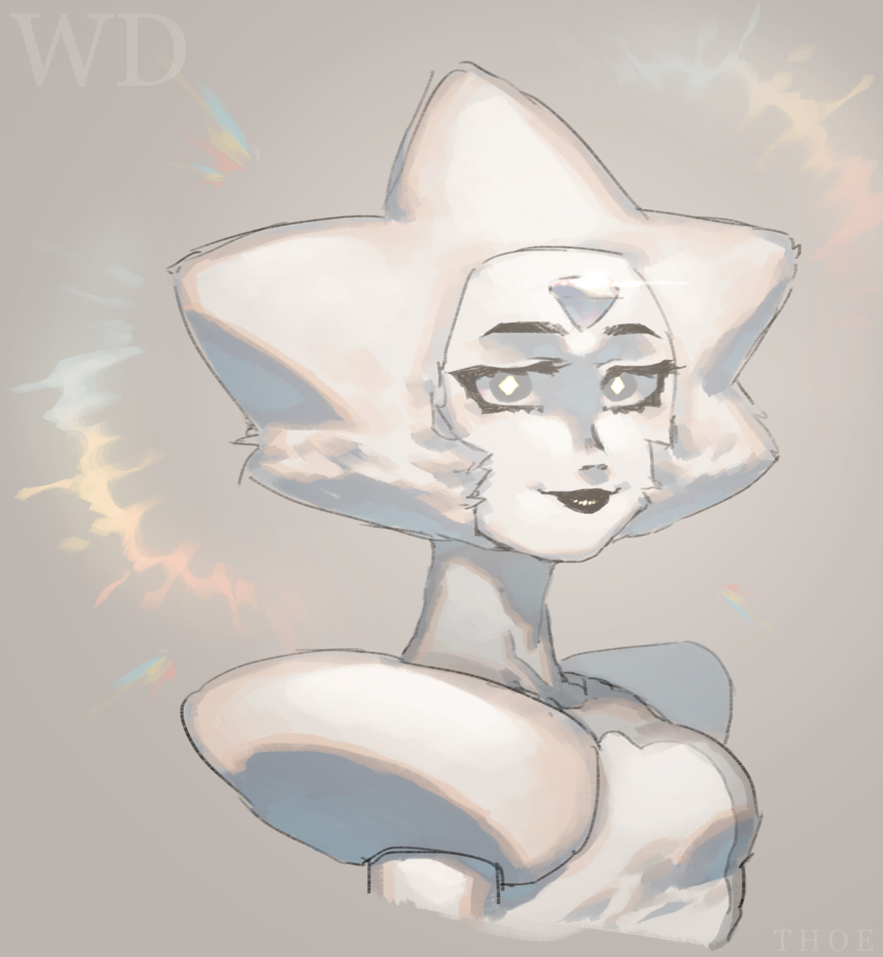 White Diamond doodle. she snatched my weave honestly