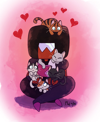 I finally found a bit of time to draw something from the last bomb! I honestly really enjoyed this episode a lot! Please more Garnet + kittens forever