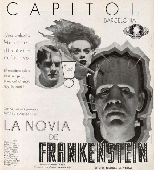 anunciosantiguos - La Novia de Frankenstein en Cine Capitol de...