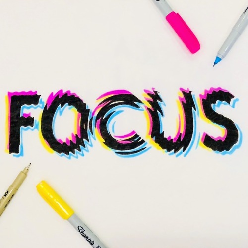 graphicdesignblg - “Focus” hand drawn typography by Jenna...
