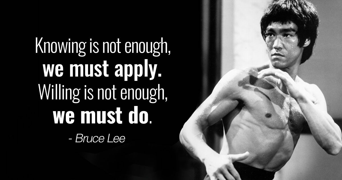Image result for willing is not enough bruce lee