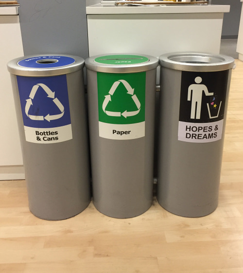 obviousplant:I made a trashcan for people’s hopes and...