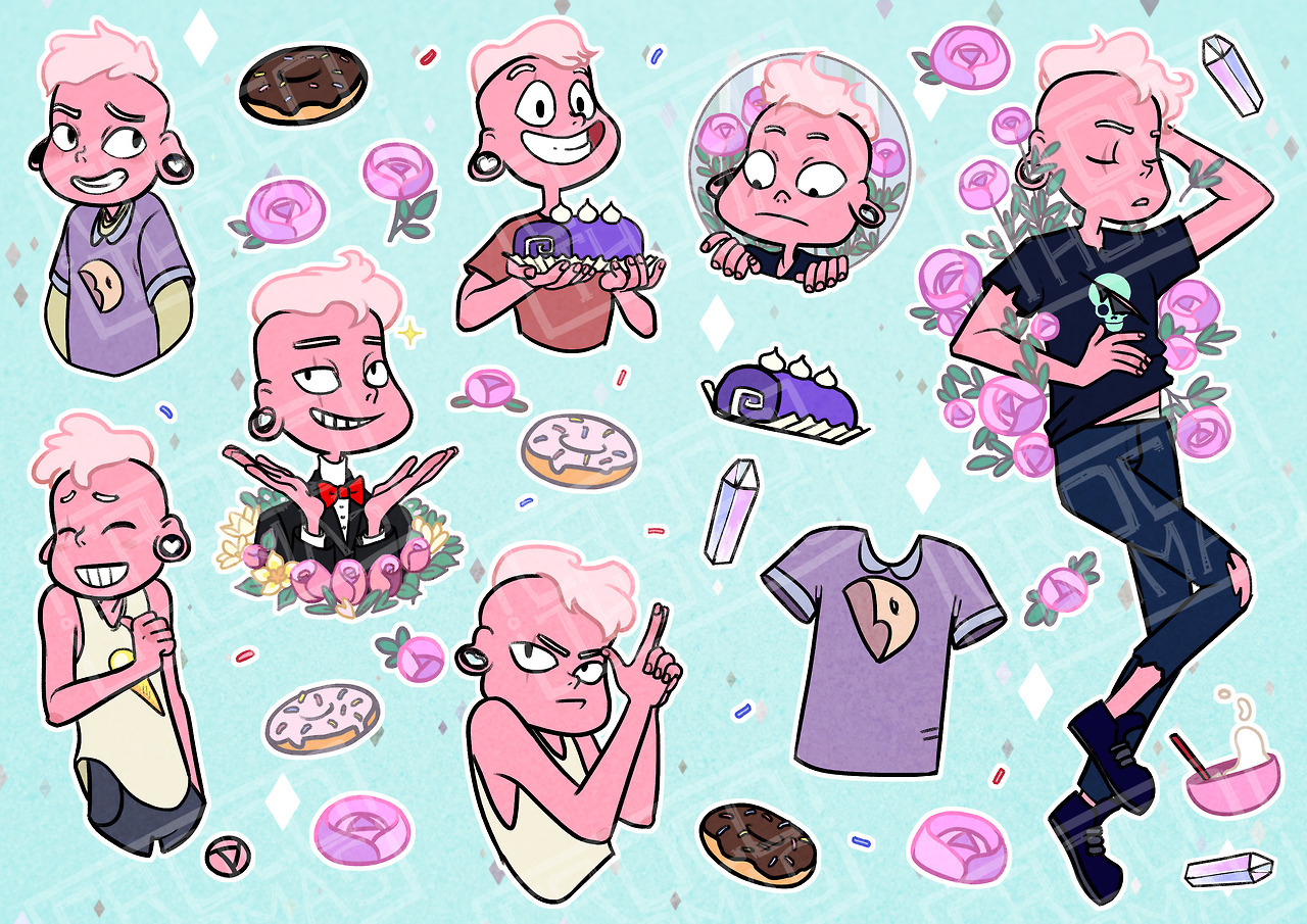 Somitimes i continue to the tumbler hoping that someone comes to me :’D I made these stickers in early summer and for some reason I still have not posted them here.