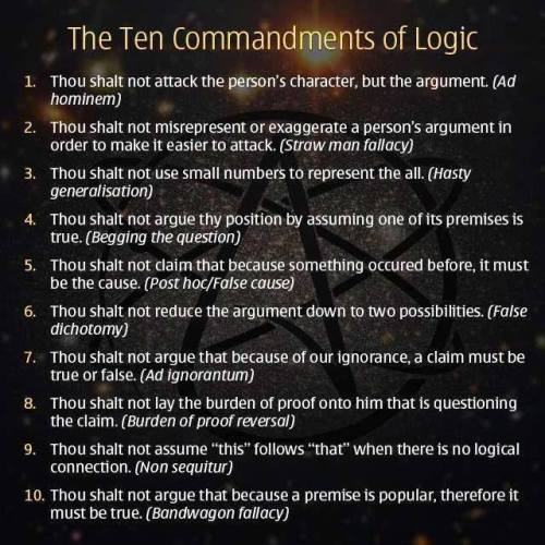sixpenceee:The 10 Commandments of Logic