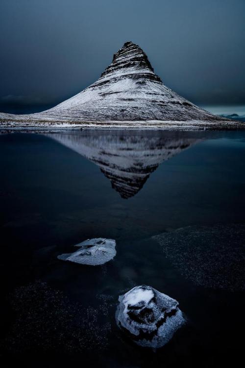 amazinglybeautifulphotography:Icy Reflections, Kirkjufell,...
