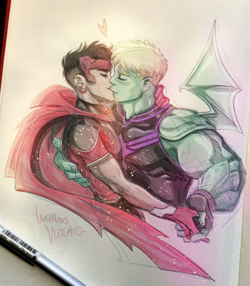 lucianovecchio - Wiccan and Hulkling - The Visible KissA...