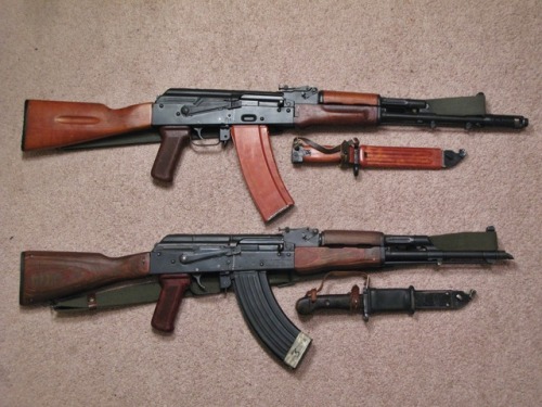 twippyfan - AK 74 5.54x39.(top). AKM WASR 7.62x39 (bottom)