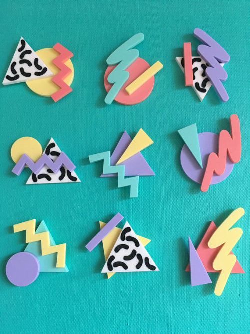 littlealienproducts - 80s Inspired Pins bySkullyBunting