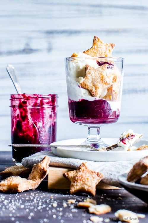 guardians-of-the-food - BLueberry Rhubarb Pie Ice Cream Parfaits