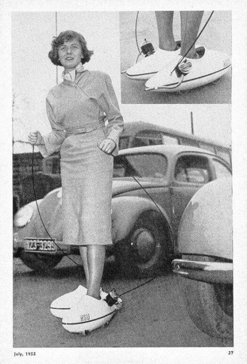 vintagegeekculture - Gas powered shoes, July, 1952.