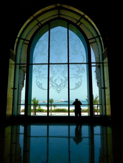 treetopsandraindrops:Taken from the Emirates Palace in Abu...