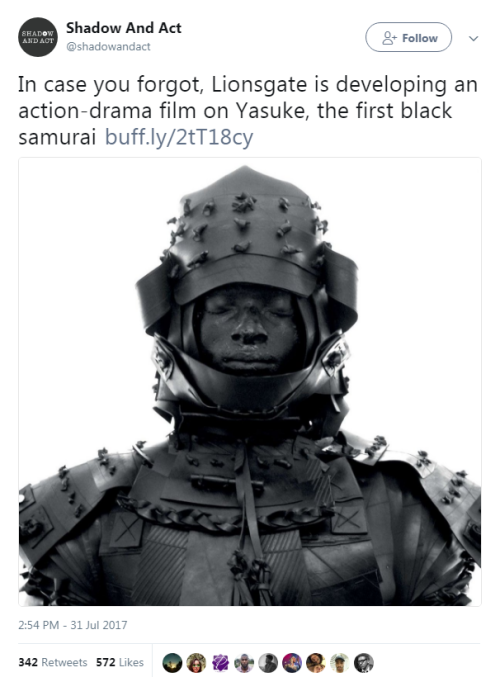 bellaxiao - “Yasuke was a samurai of black African origin who...