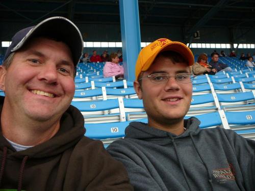 malerelativetaboo:Father and Son..Before the game and After...