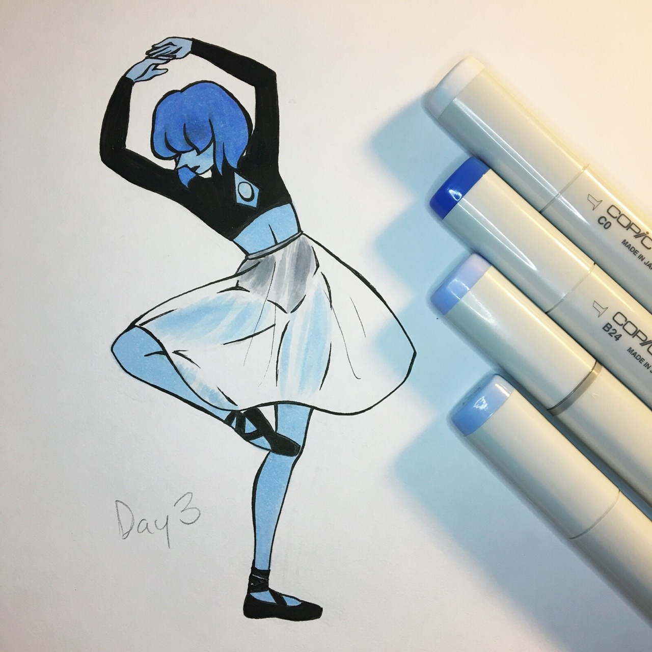 Here’s some Inktober things. Days 1 through 6. I decided to do a series of Steven Universe gems as dancers.