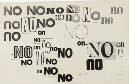 visual-poetry - »no (second version)« by louise bourgeois (1973)